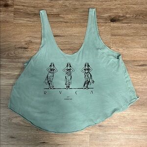 RVCA Women's Green Tank Top